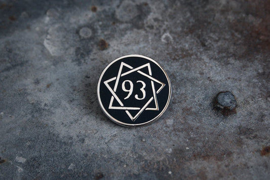 Heptagram with 93, thelema - PIN