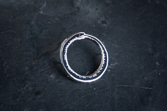 Ouroboros black and silver thin version - PIN