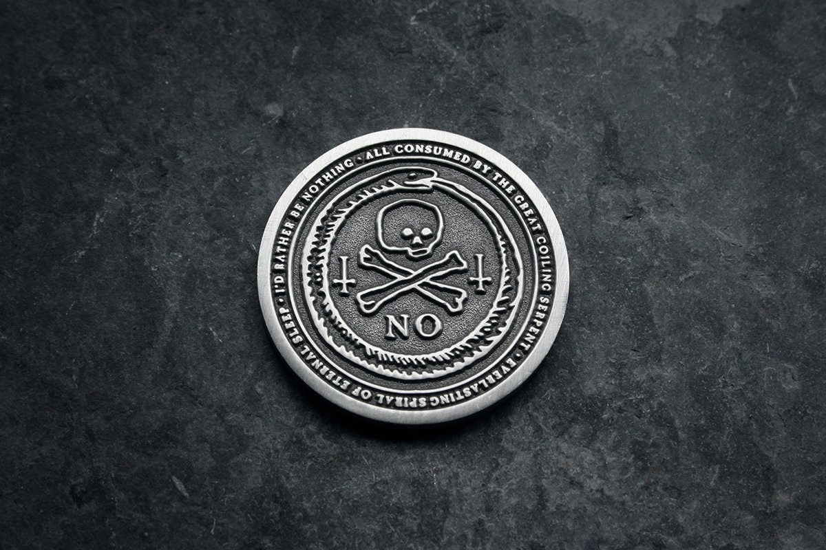 YES or NO Ouroboros coin - collectible divination flip COIN