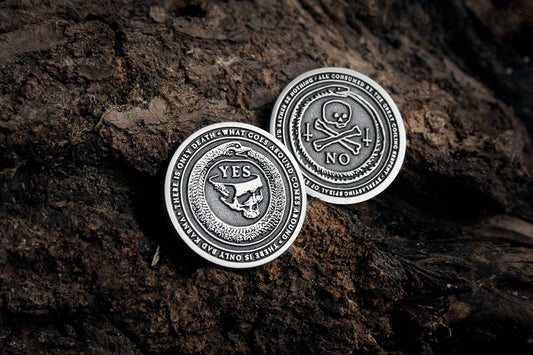 YES or NO Ouroboros coin - collectible divination flip COIN