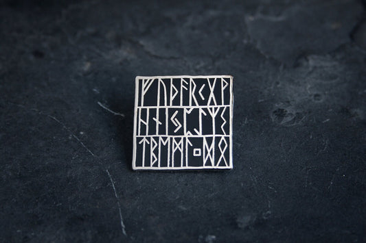 Elder futhark runes, square - PIN