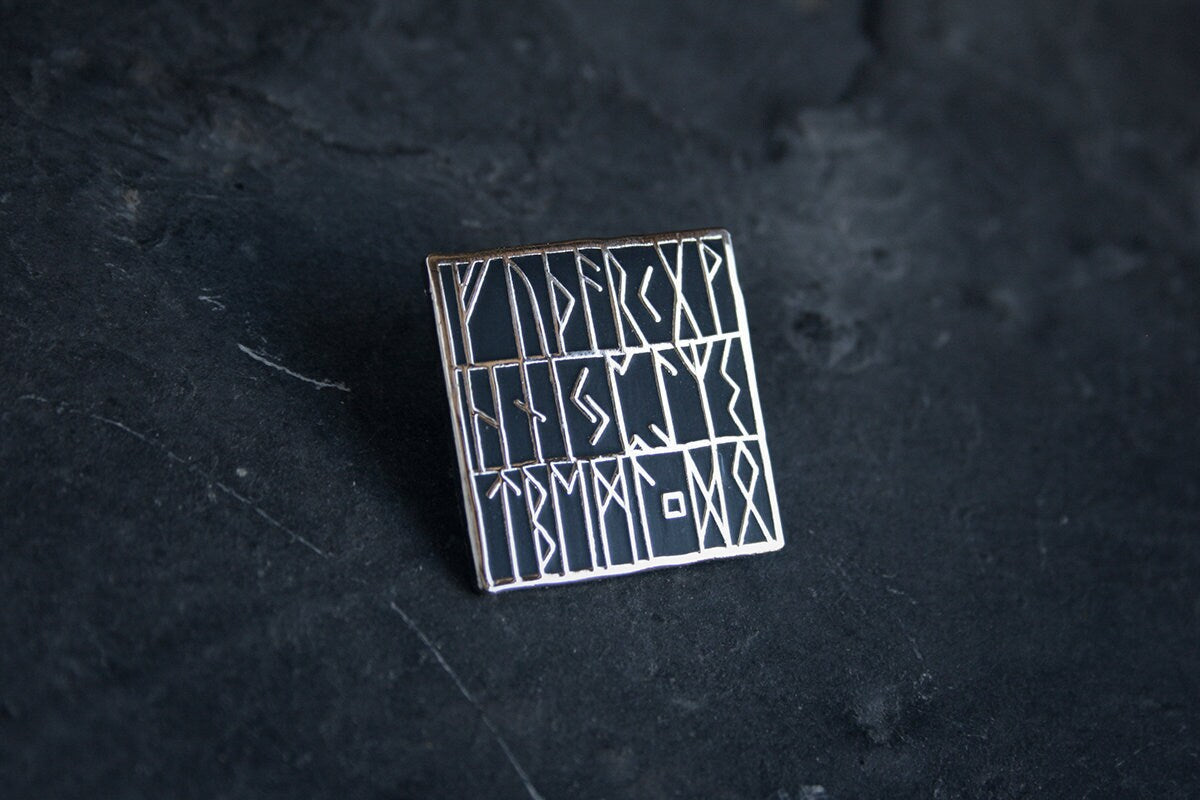 Elder futhark runes, square - PIN