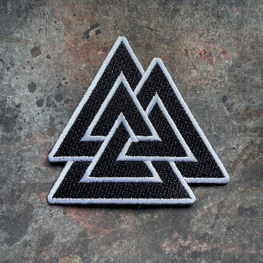 Valknut thin triple, black version - PATCH