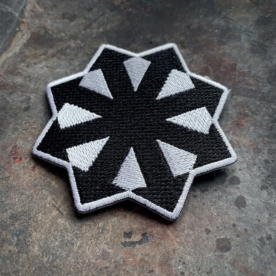 Chaos star, classic design, black and white - PATCH