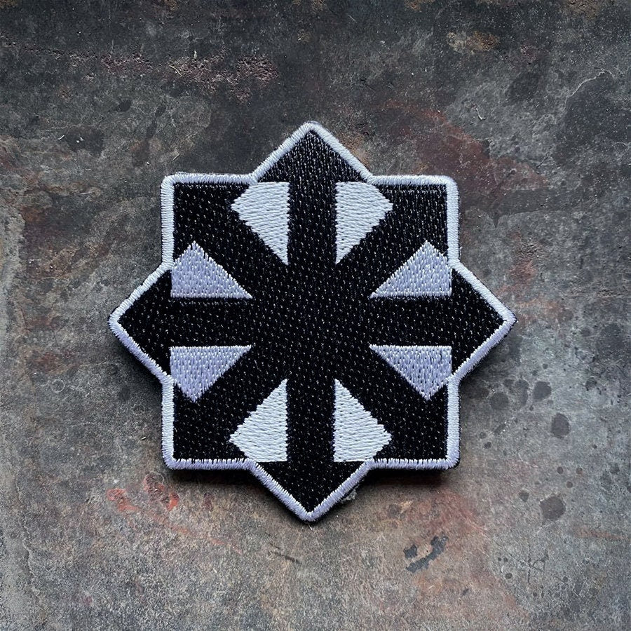Chaos star, classic design, black and white - PATCH