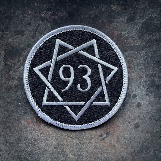 Heptagram with 93, thelema - PATCH