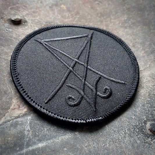 Seal of Lucifer, Lucifer Sigil, all black version, murdered out - PATCH