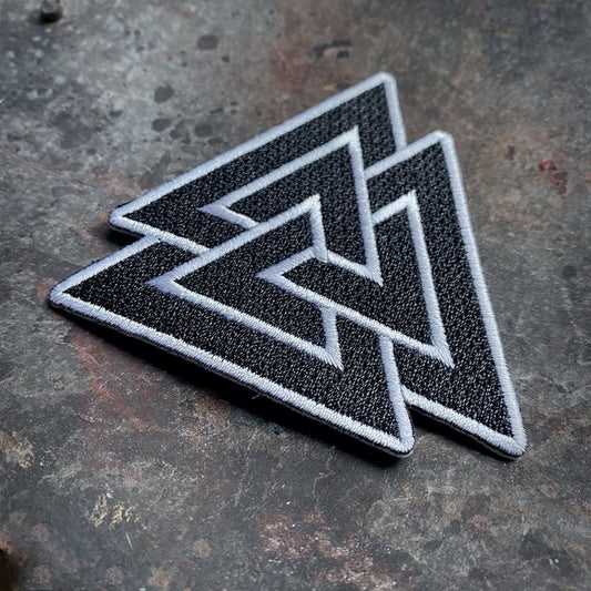 Valknut thin triple, black version - PATCH