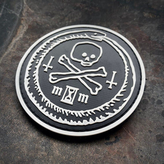 Ouroboros with skull, memento mori - PVC rubber PATCH