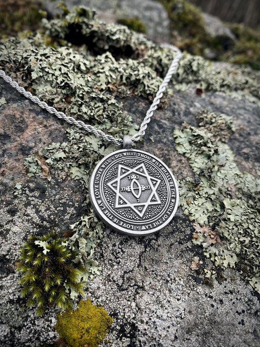 Seal of Babalon, thelema, with text - NECKLACE