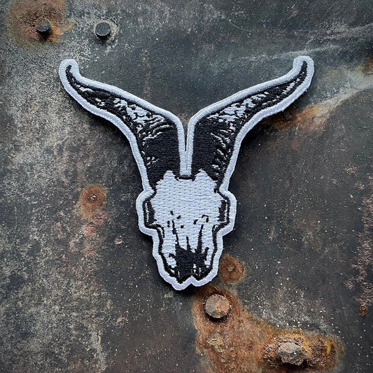 Goat, ram skull with devil horns - PATCH