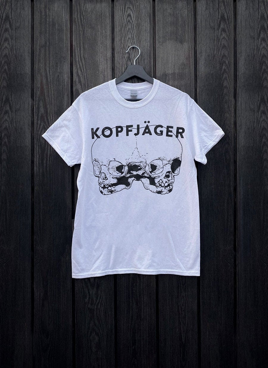 Kopfjäger, double skull, cranium, headhunter - WHITE T-shirt