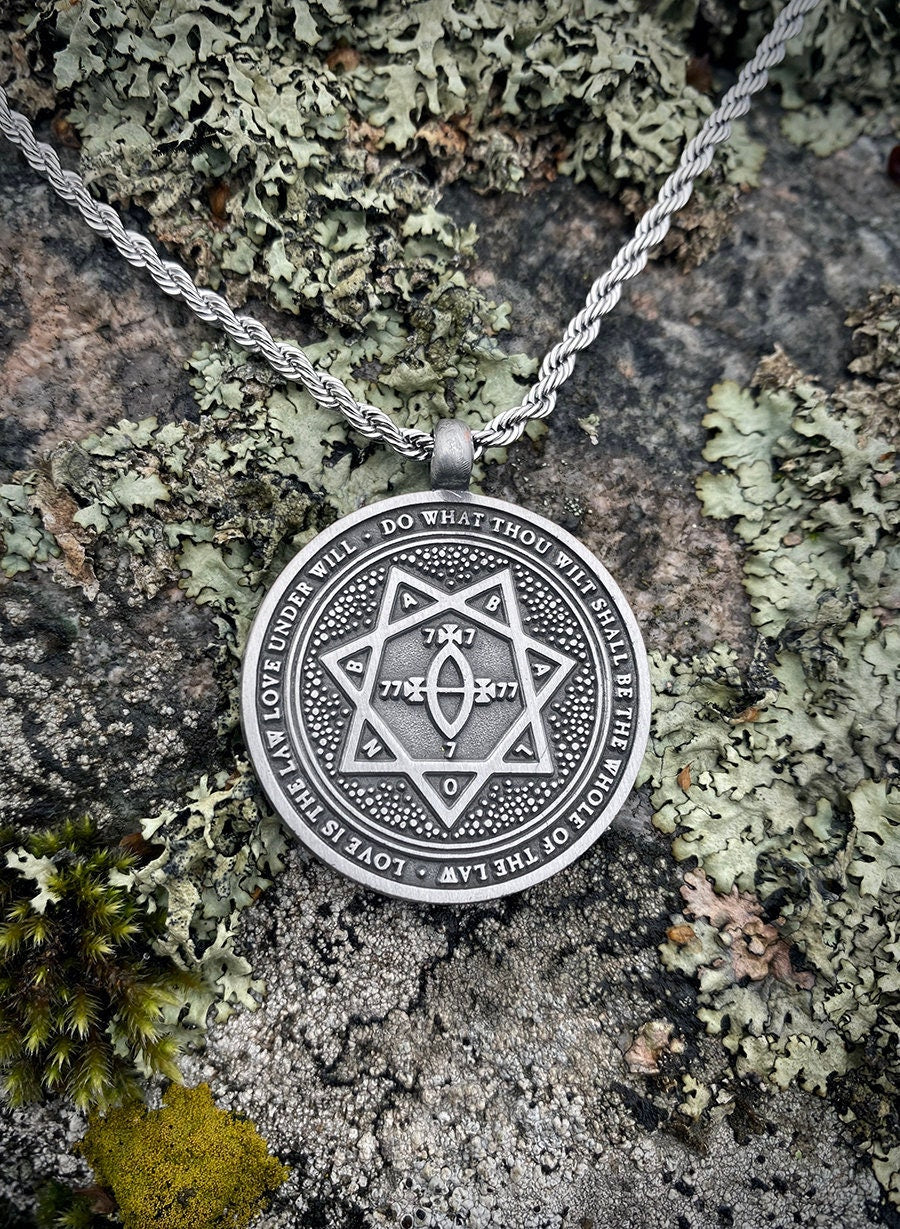 Seal of Babalon, thelema, with text - NECKLACE