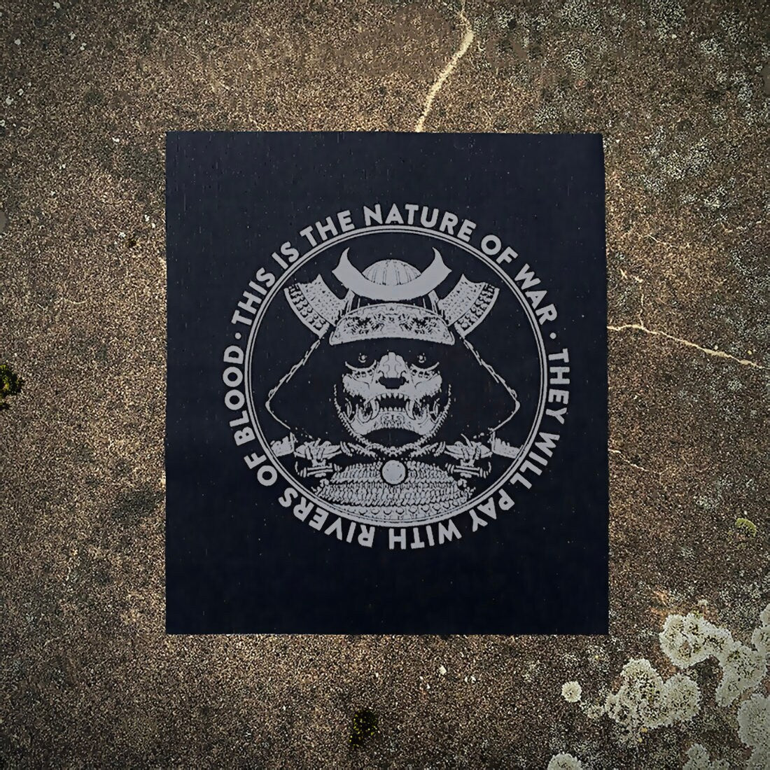 Samurai Helmet, Kabuto, This is the nature of war - BACKPATCH