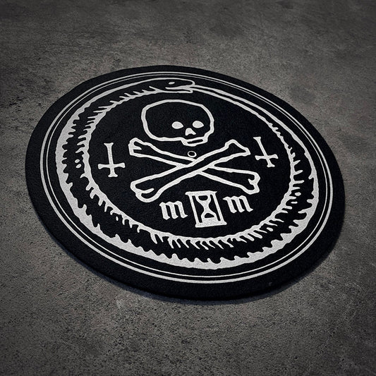 Ouroboros with skull, memento mori - TURNTABLE SLIPMAT
