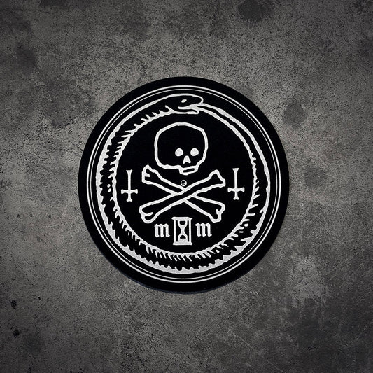 Ouroboros with skull, memento mori - TURNTABLE SLIPMAT