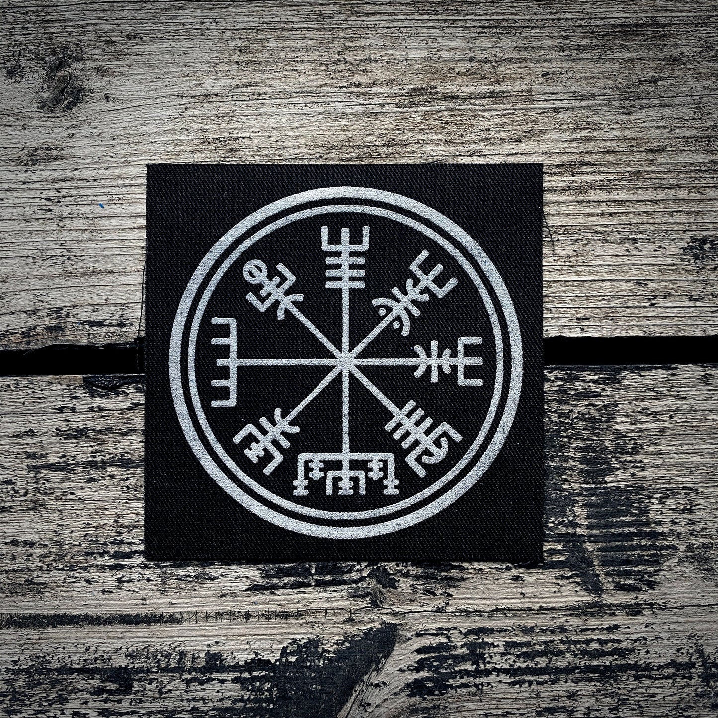 Vegvisir - screen printed PATCH