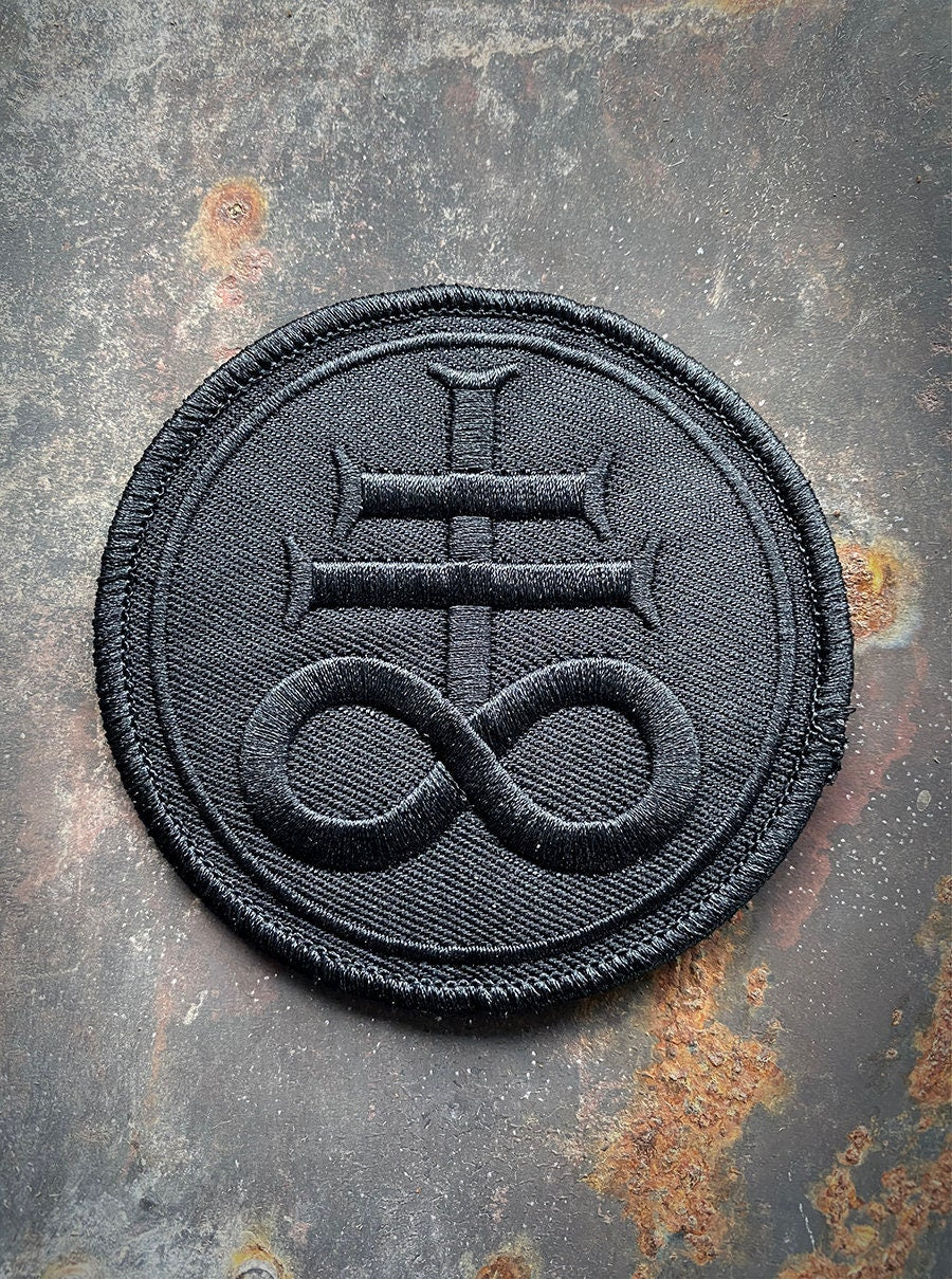 Leviathan cross, Sulphur cross, black on black version - PATCH