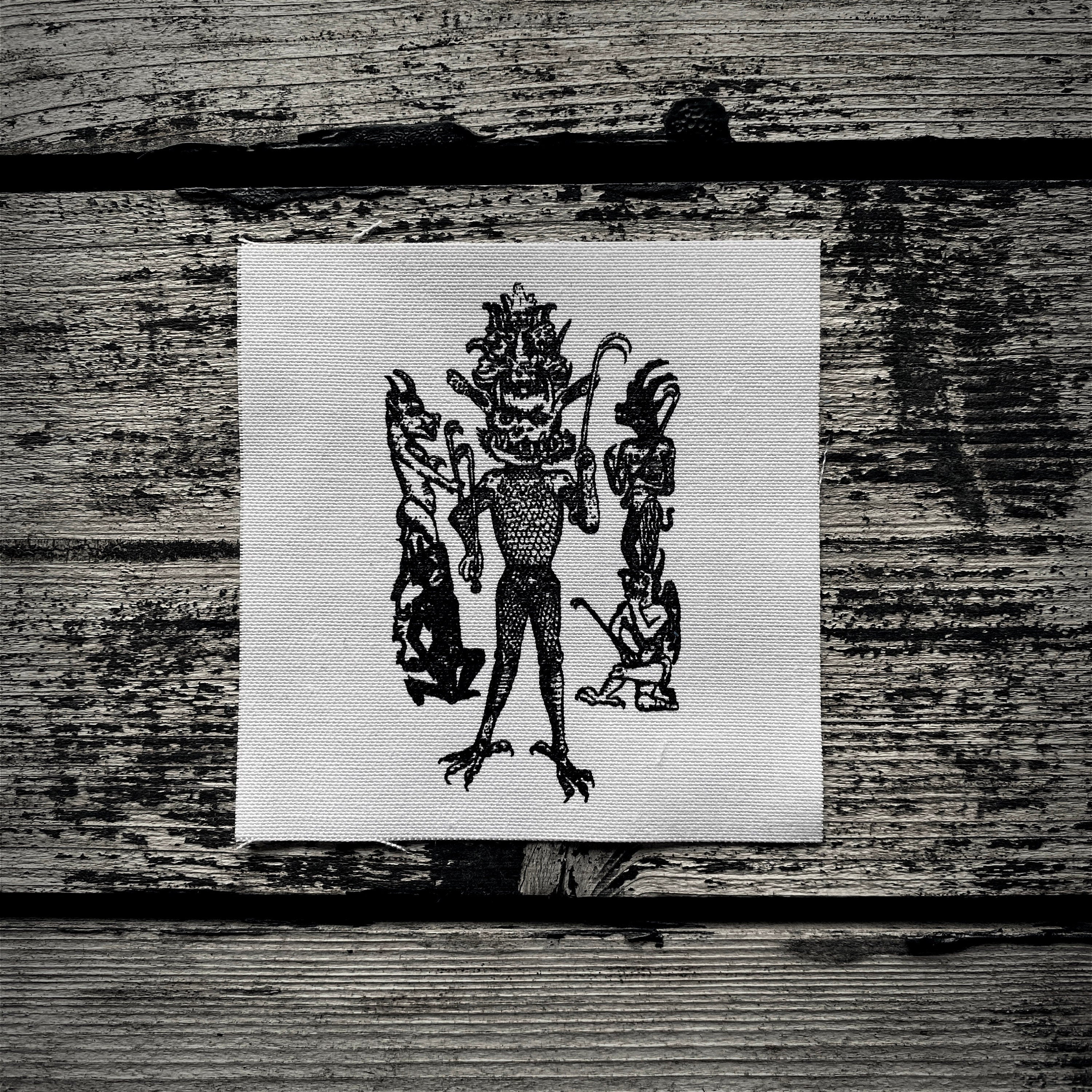 Medieval drawing of the Devil - screen printed PATCH – TORVENIUS