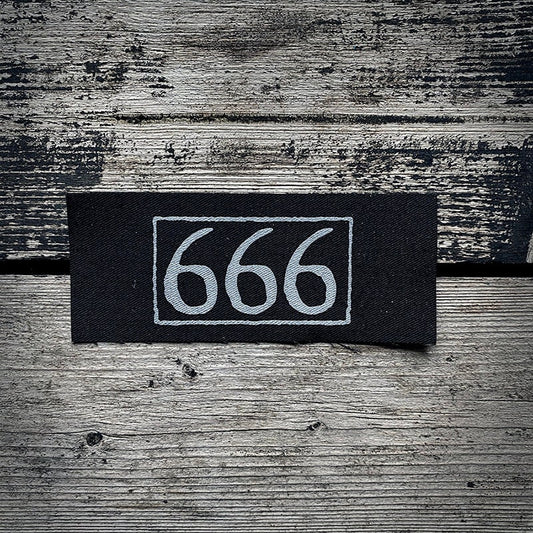 666, the number of the beast  - screen printed PATCH