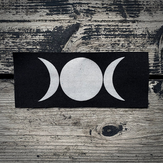 Triple Goddess triple Moon - screen printed PATCH