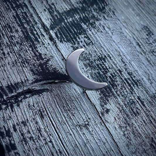 Silver moon crest - PIN