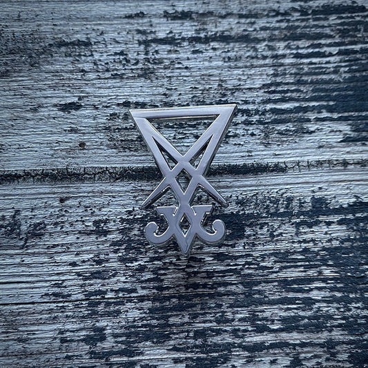 Sigil of Lucifer, Seal of Lucifer, Large SHINY 30 mm version - PIN