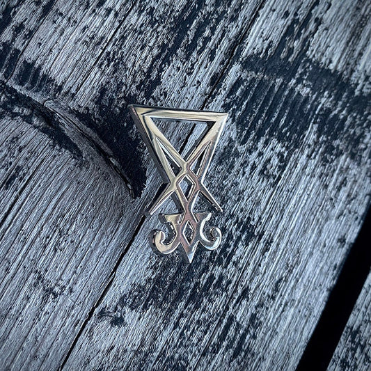 Sigil of Lucifer, Seal of Lucifer, Large SHINY 30 mm version - PIN