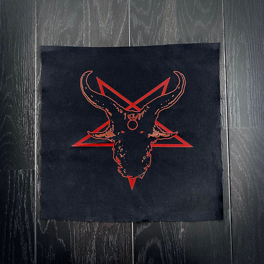 Emperor goat design with pentagram - BACK PATCH