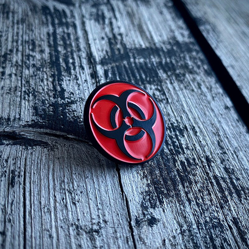 Biohazard, red and black - PIN