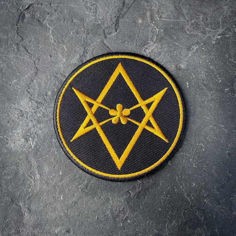 Hexagram, Thelema, gold black version - PATCH