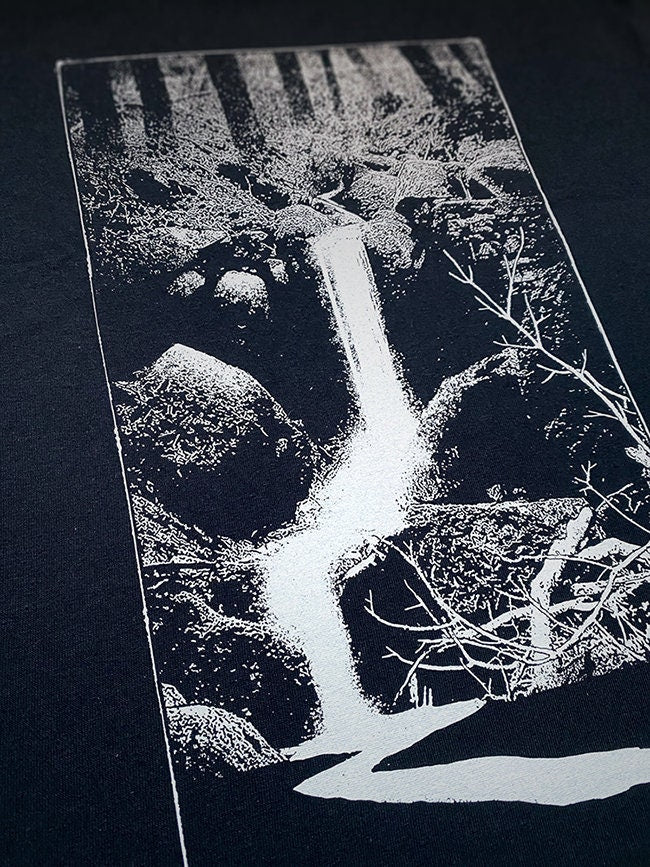 Dark water stream in a dense forest (Laguz) rune tshirt - T-shirt female fitted