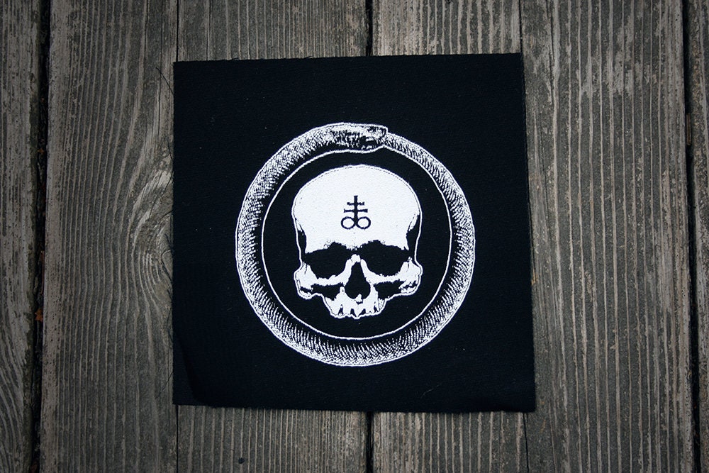 Skull with Leviathan cross and Ouroboros - PATCH