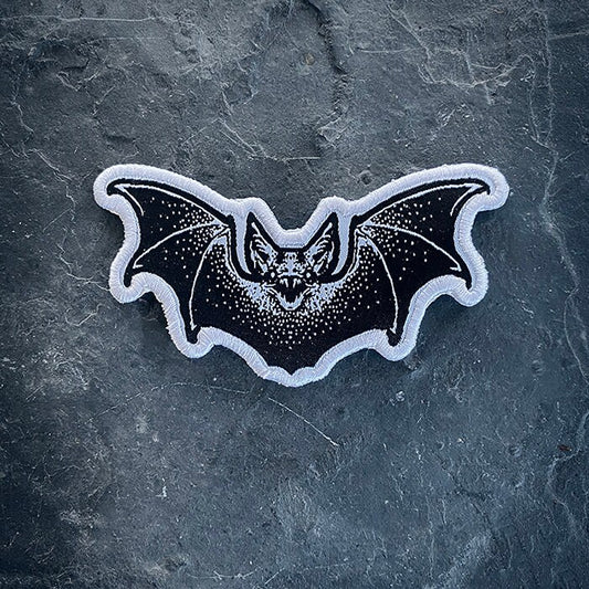 Bat head with wings, embroidery version - PATCH