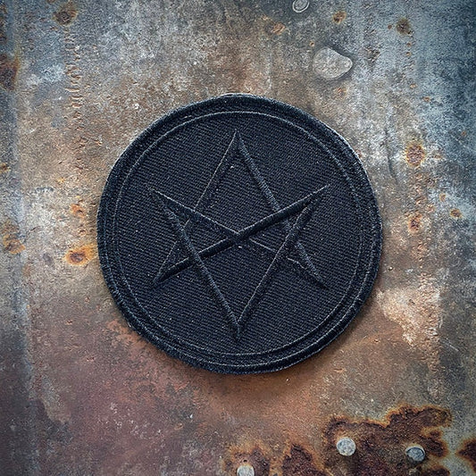 Hexagram, Unicursal hexagram, black on black version - PATCH