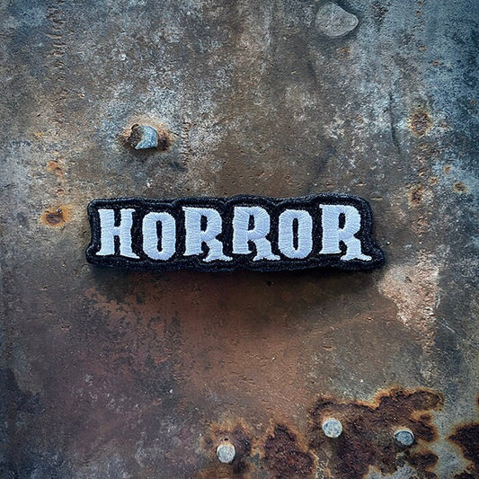 Horror, text, embroidery version - PATCH