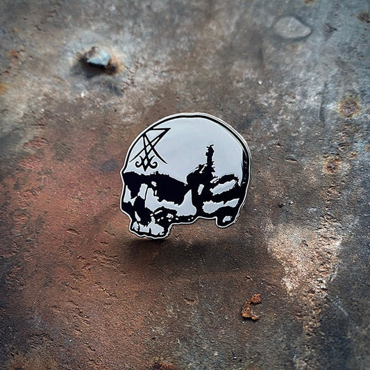 Skull with seal of Lucifer, sideview version - PIN