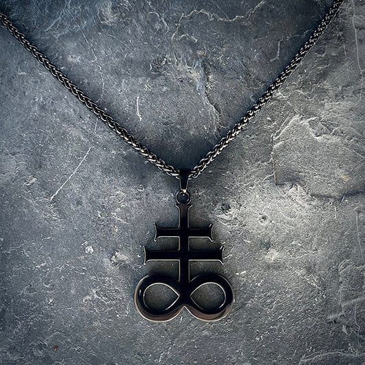 Leviathan cross, black shiny version - NECKLACE