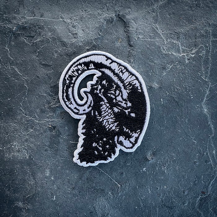 Black goat, sideview - PATCH