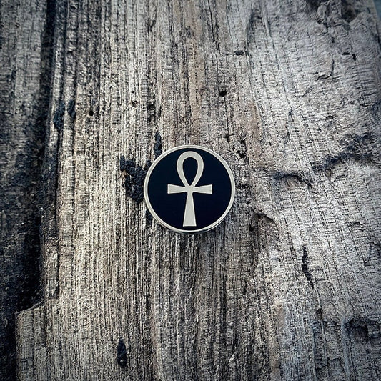 Ankh cross, round hard enamel edition - PIN