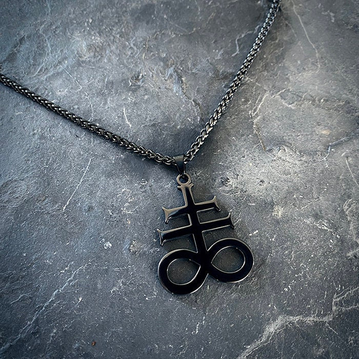 Leviathan cross, black shiny version - NECKLACE