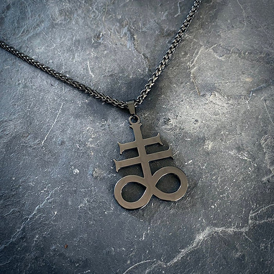 Leviathan cross, black shiny version - NECKLACE